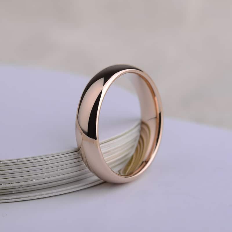 thumbnail image 2 of His & Hers Tungsten Carbide Wedding Band Ring Set – IP Rose Gold – Sizes 5 To 15 – Unbranded 2 of 5
